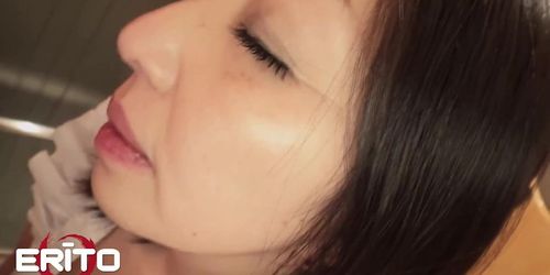 Erito - Brunette Milf Wears Her Sexy Apron & Gets On Her Knees To Swallow Her Man'S Hard Cock (Nipple Play)