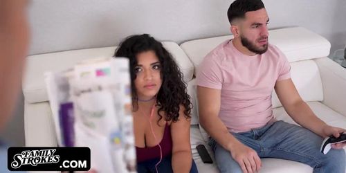 Busty Stepsis Lets Her Horny Stepbrother Pound Her Juicy Latin Pussy While Their Dad Is Away (Gabriela Lopez, Peter Green)