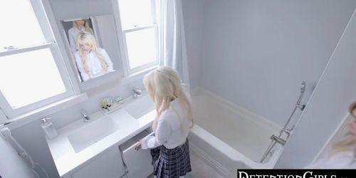 DetentionGirls - He Cant Say No When Its Three Against One! (Chanel Shortcake, Damon Dice, Kenzie Reeves, Mackenzie Moss)