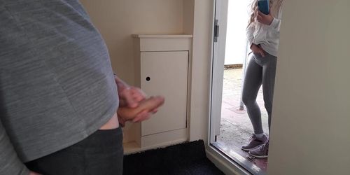 I pull out my dick in front of fit neighbor's sister.