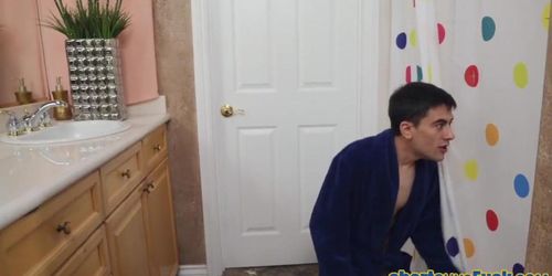 Booty girl rides and sucks little guy before assfuck (Little Man, Short Guy, little man)