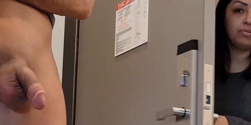 Hot maid gets flashed 2