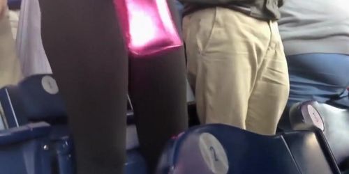 Sexy thong seen when she bends over