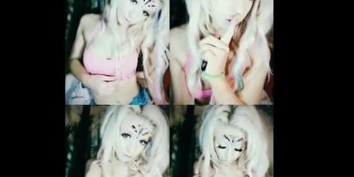 CUTE TEEN OBSESSED WITH HOT TWEAKER CAMGIRL SENDS HER A VIDEO TRIBUTE (camwhore)