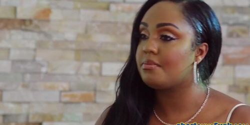 Ebony fucks little guy before titsex and facial (Juan El Caballo Loco, Kinky Couple, Layton Benton)