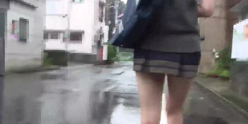 Angel Voyeur - Following and Meeting a Biker Girl (Krystal Boyd, Rainy Day Jordan)