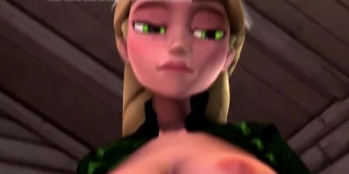Futapunzel gets freaky with Anna and Elsa (Taylor Bow)