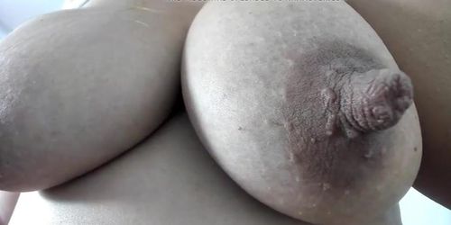 Thick fat big nipples on big natural boobs