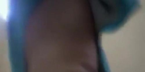 Peeping a hairy pussy and a firm ass