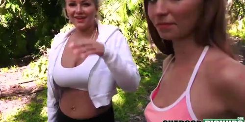 Young cutie Ava Parker tastes warm cum in nature POV (Ava Harper, Brick Danger, Victoria Tiffani)