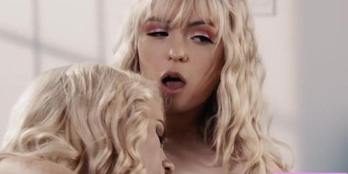 Hot Lesbian stepsister having sex on couch (Niki Sweet, Nikki Sweet, Niky Sweet)