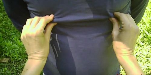 Femdom bdsm in a public park HD (Mistress Kym)