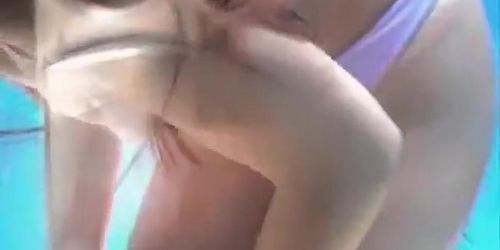 Woman from beach shows big booty and also melons