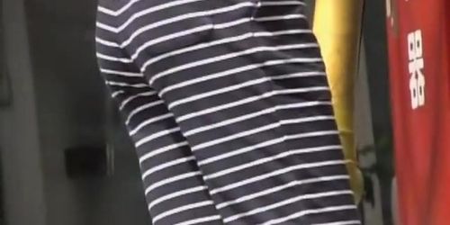 Voyeur sharking affair with some tempting attractive Asian vixen