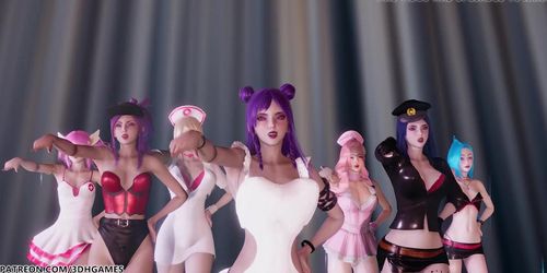 MMD Brown Eyed Girls-Abracadabra KDA Hot Dance 4K UHD 60FPS