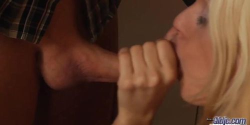 Teen secretary pussy fucked by old boss at the home office – she makes him cum her mouth (Erica Fontes)