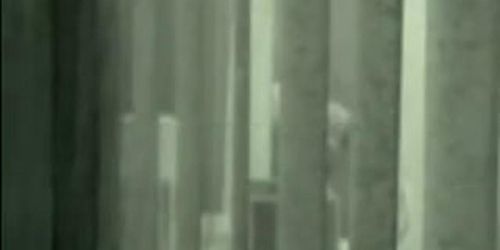 Secret peep through the window and voyeuring erotic moments