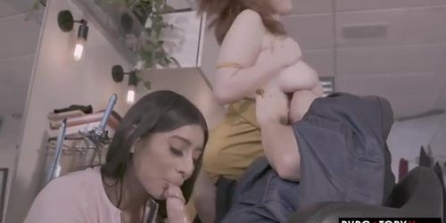Three some at hair salon