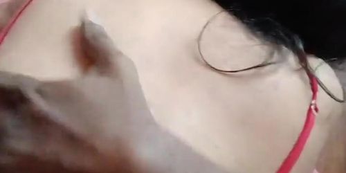 First time bikini sex standing up - intense deep throat makes her swallow cum - apple porn