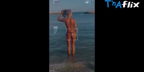 Christine Mcguinness Breasts,  Thong Scene  In Christine Mcguinness Sexy And Nude Video Teasing Her Hot Tits At A Beach In Miami