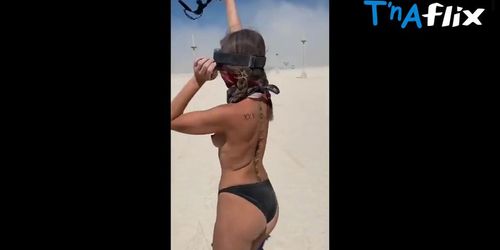 Riley Reid Butt, Breasts Scene in Riley Reid Flashing At Riley Burning Man Festival