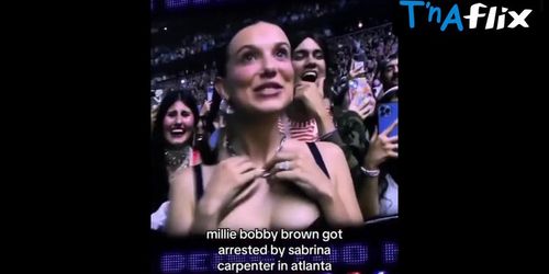Millie Bobby Brown Breasts Scene  in Millie Bobby Brown Sabrina Carpenter Concert