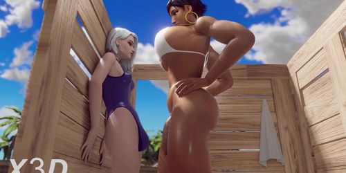 Pharah and ashe futa