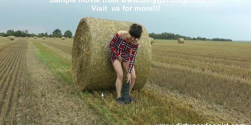 Fucking pussy with giant Seahorse on the farmers field DGG
