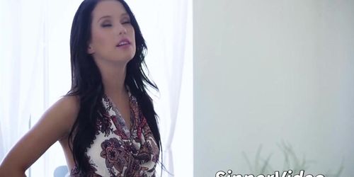 SINNER VIDEO - Sexy babe with natural tits has break up sex with her lover