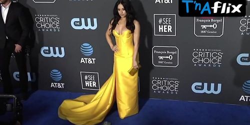 Jeanine Mason Breasts Scene  in Jeanine Mason The 24Th Annual Critics' Choice Awards