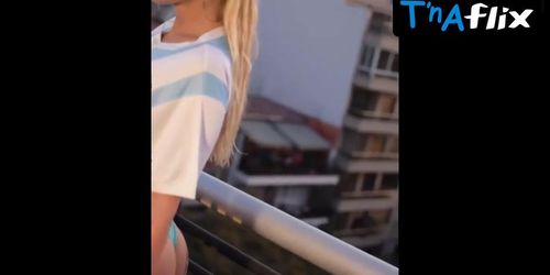 Florencia Pena Butt, Thong Scene in Florencia Pena Stunning Hot Photoshoot Wearing The Argentina T Shirt And A Sexy Thong