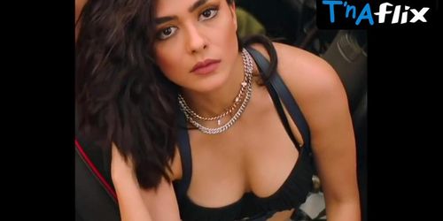 Mrunal Thakur Breasts,  Bikini Scene  In Mrunal Thakur Flunting Big Tits With Deep Cleavage