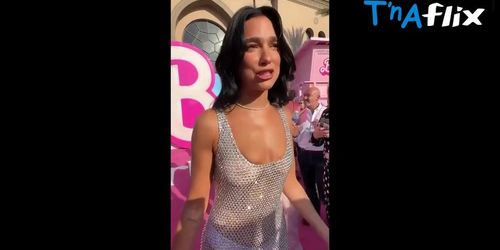 Dua Lipa Breasts Scene  in Dua Lipa In A Sexy Revealing Dress At Barbie Premiere