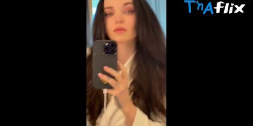 Dove Cameron Breasts,  Underwear Scene  in Dove Cameron Green Bra AND Breasts With Lip Makeup