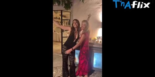 Elizabeth Hurley Breasts Scene  in Elizabeth Hurley Sizzles In Sexy Black Dress At Red Carpet Event