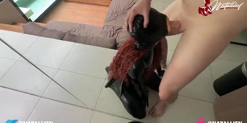 Double Rubber Doll Face Fuck & Cum in Mouth - Bali Hotel Blowjob