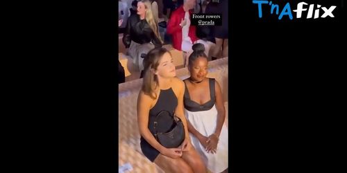 Emma Watson Sexy Scene  in Emma Watson Sizzles In Sexy Little Black Dress At Prada Fashion Show