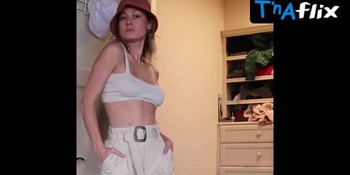 Brie Larson Breasts Scene  in Brie Larson Catwalks In Almost See Through Bra In Her Youtube 31St Birthday Video