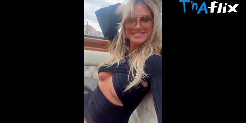 Heidi Klum Breasts Scene  in Heidi Klum Sexy Selfie Video At Exclusive Party
