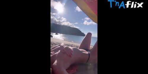 Heidi Klum Sexy Scene  in Heidi Klum Flaunts Her Sexy Breasts On The Beach