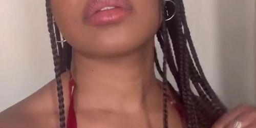 Dominique Fishback Breasts Scene  in Dominique Fishback Instagram / Tiktok