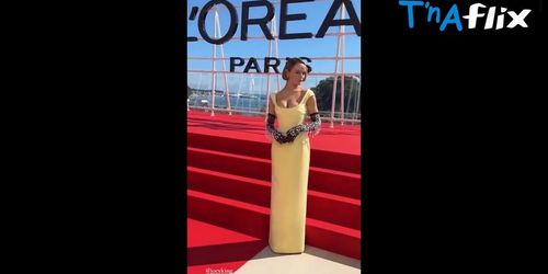 Joey King Breasts Scene  in Joey King Closing Ceremony Red Carpet At The 77Th Annual Cannes Film Festival