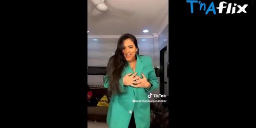 Keerthana Sugunasekar Breasts,  Bikini Scene  in Keerthana Sugunasekar Sensual Bigboobs Show Dance
