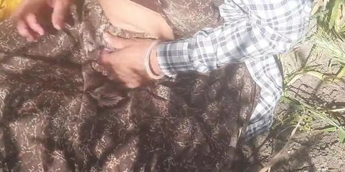 Desi Daughter-in-Law Teases Father-in-Law in Wheat Field - Big Ass & Fingering Outdoor