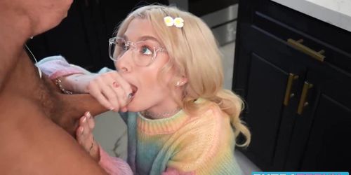 EXTRA TEENY - This gorgeous petite Emma Rosie begs my large cock to cum on her face (Petite_Emma, Will Pounder)