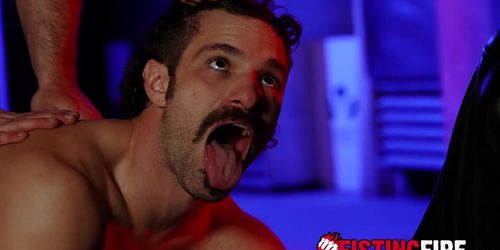FISTINGFIRE - Dom Colt Spence worshipped by his subs Beau Butler and Adam Wirthmore