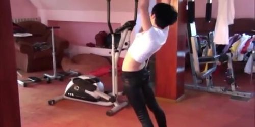 Home Invasion Working Out Girl.mp4