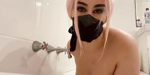 Masked ASMR Bathtub Cumming Video!