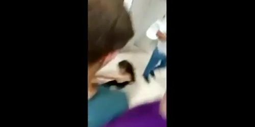 Drunk Party girl in Restroom