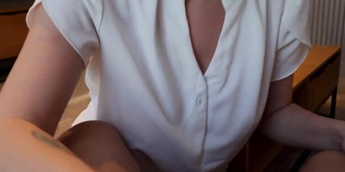 Busty milf stepmother teaches stepson how to fuck